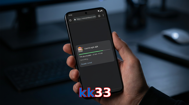 Main screen of Kk33 apk page for PK players