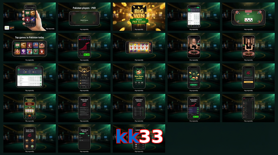 Main screen of Kk33 bet page for PK players